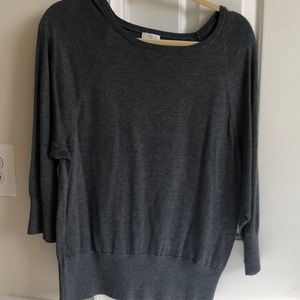 Talbots gray dolman 3/4 sweater